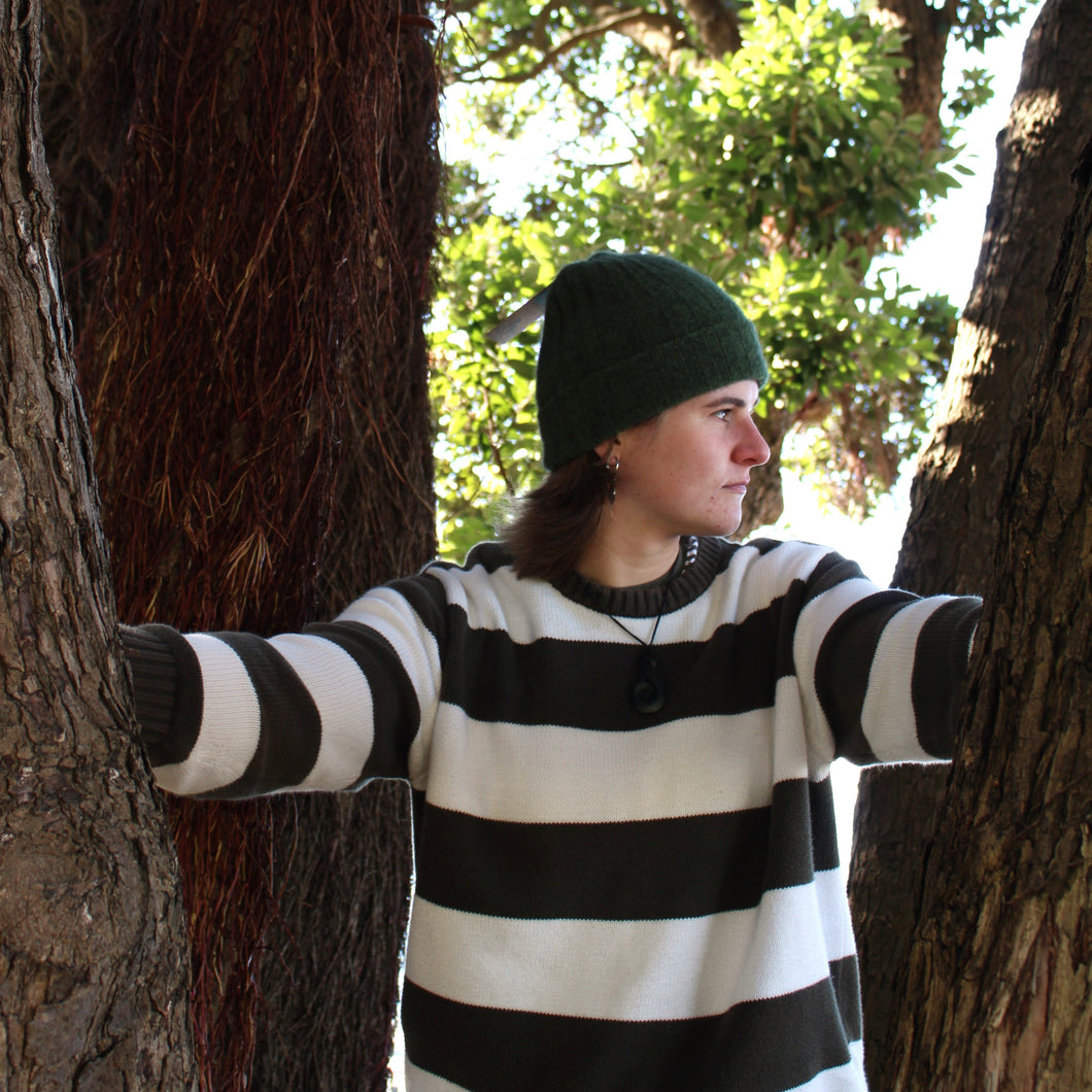Winter Greens - Rib Beanie