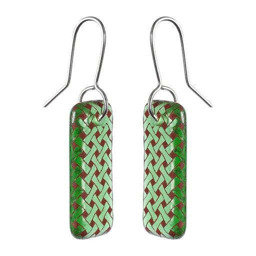 Woven Flax Drop Earrings